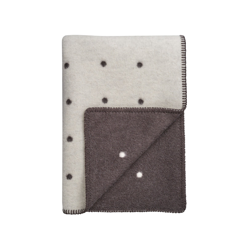 Røros Tweed - Pastille Wolldecke | schwarz/weiß