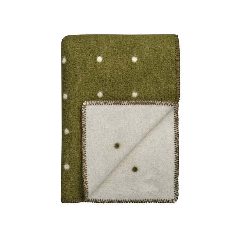 Røros Tweed - Pastille Wolldecke | green moss