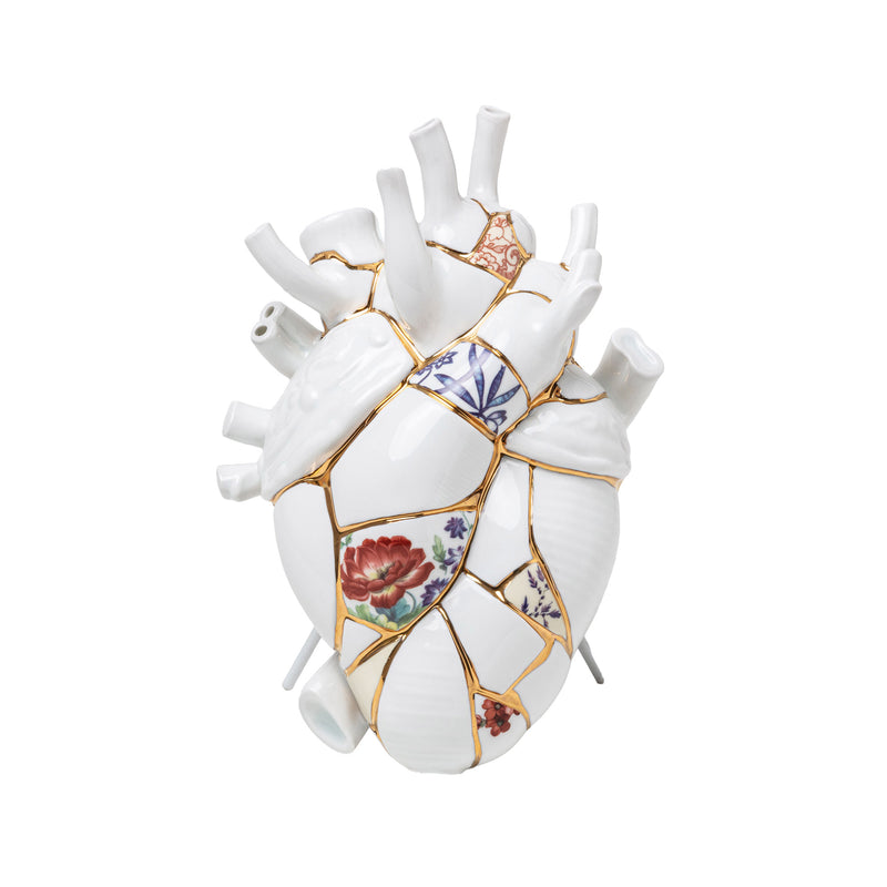 Seletti - Love in Bloom Heart Vase | Kintsugi