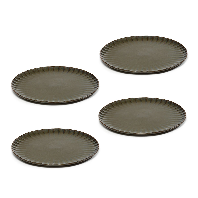Serax - Inku Teller | 4er-Set / Ø 24 cm / grün
