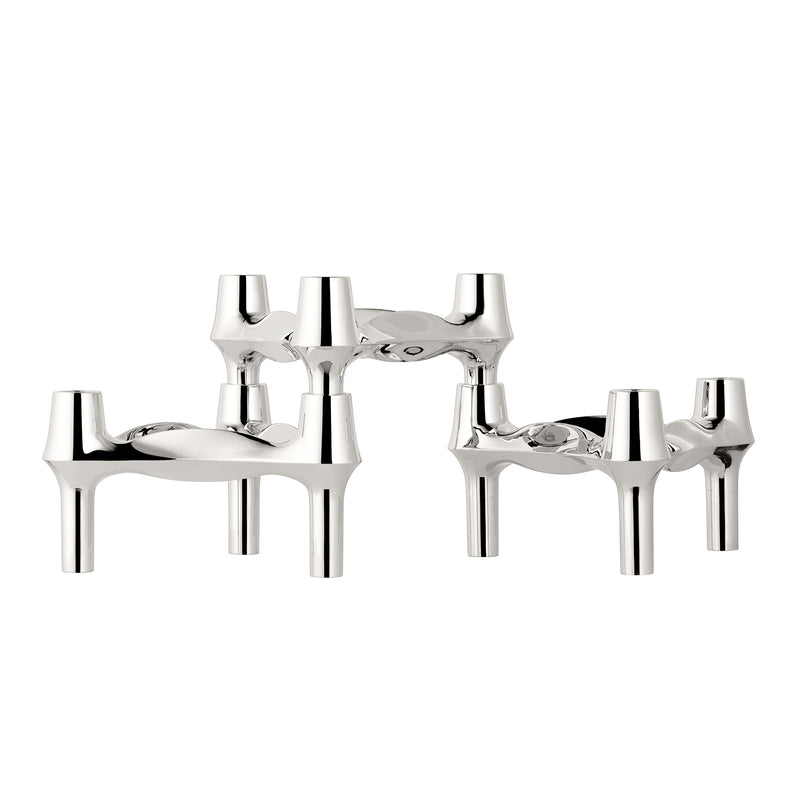 Stoff Nagel - BMF Kerzenhalter | 3er-Set / Chrom