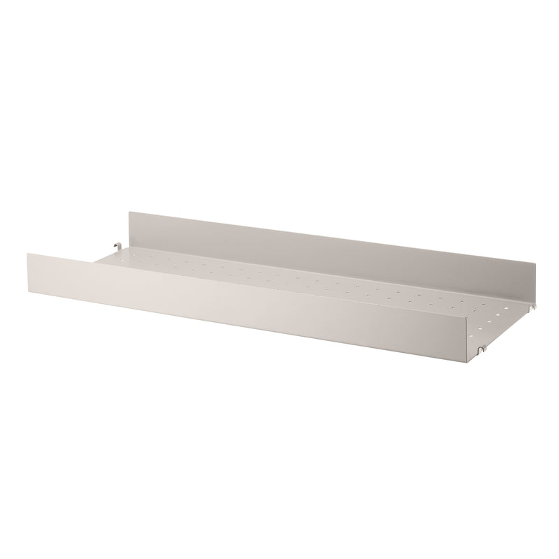 String - Metallboden mit hoher Kante | 78 x 30 cm / beige