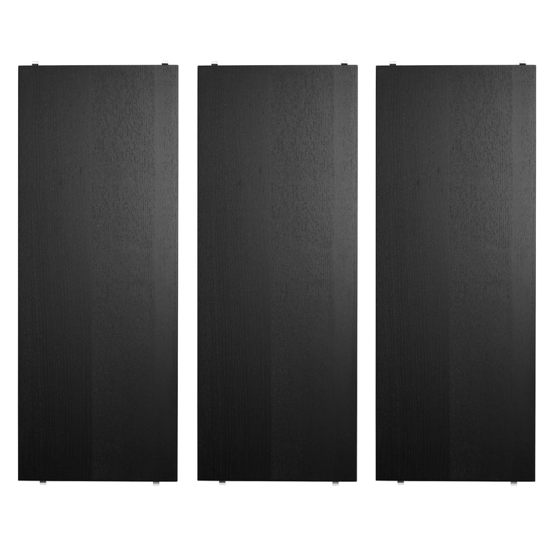 String - Regalboden 78 x 30 cm | Esche schwarz gebeizt