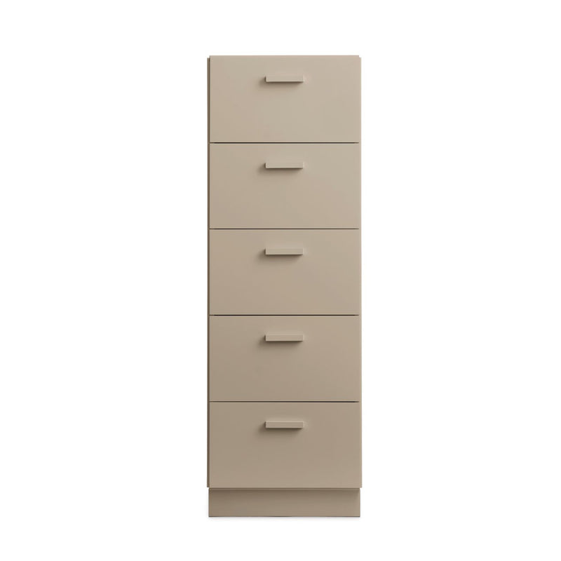 String - Relief Kommode mit Sockel | 41 x 41 x 115 cm / beige