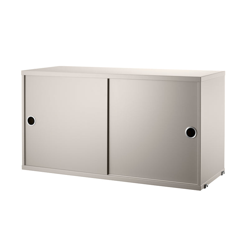 String - Schrankmodul mit Schiebetüren | 78 x 20 cm / beige