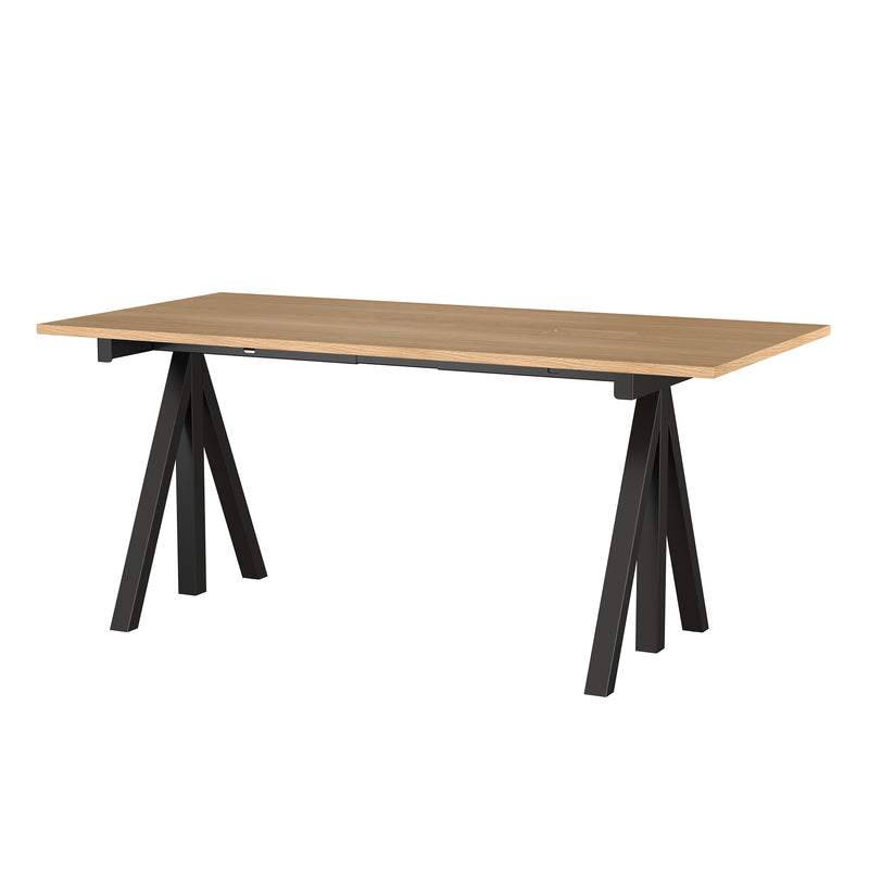 String - Works Schreibtisch | höhenverstellbar / 160 x 78 cm / schwarz/eiche