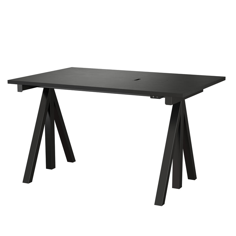 String - Works Schreibtisch | höhenverstellbar / 120 x 78 cm / schwarz, nicht höhenverstellbar / 120 x 78 cm / schwarz