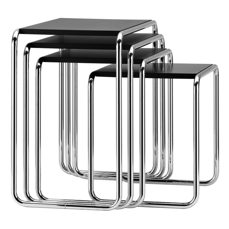 Thonet - B 9 Beistelltisch | a + b Set / tiefschwarz