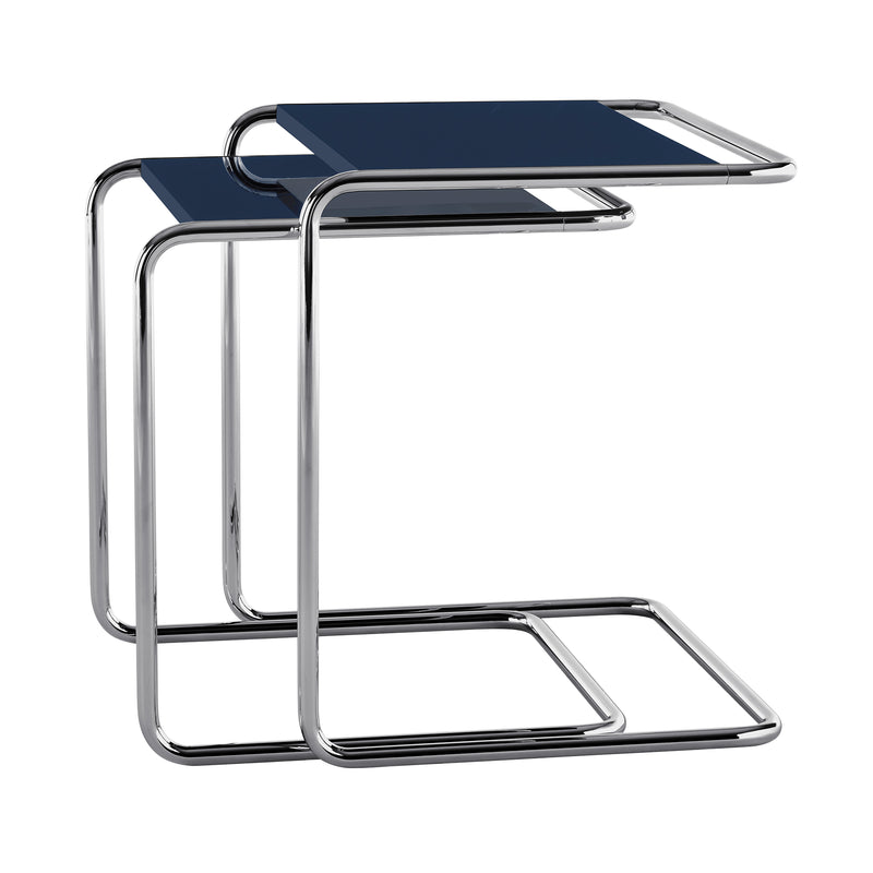 Thonet - JS. THONET by Jil Sander B 97 Beistelltisch | high-gloss graphite blue / Glossy Titan