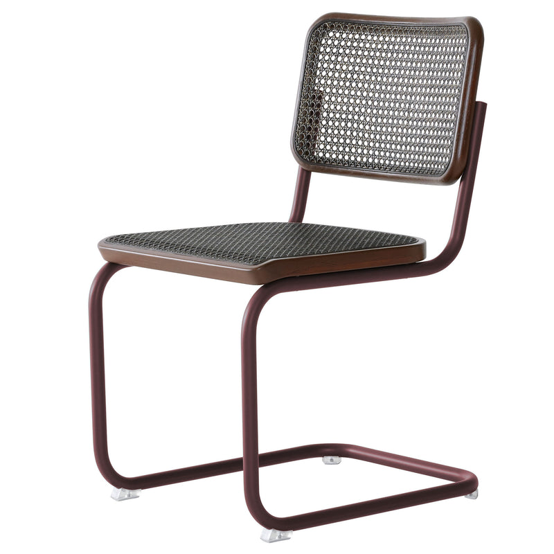 Thonet - S 32 V Stuhl | Geflecht dark / Eiche natur / kastanie