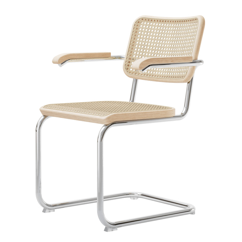 Thonet - S 64 V Freischwinger | Geflecht natur / Esche natur / Chrom