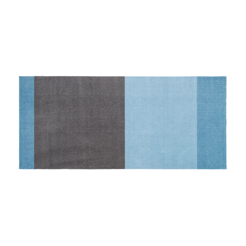 tica copenhagen - Stripes Horizontal Läufer | 90 x 200 cm / light/dusty blue/steelgrey
