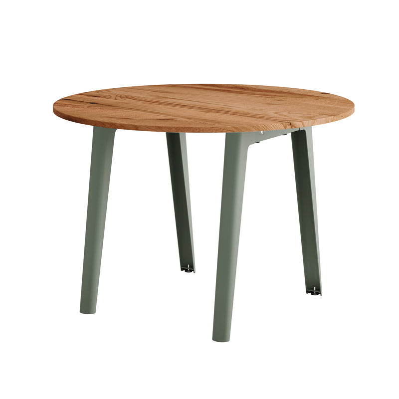 TipToe - NEW MODERN Esstisch rund | recyceltes Altholz / eukalyptus grau