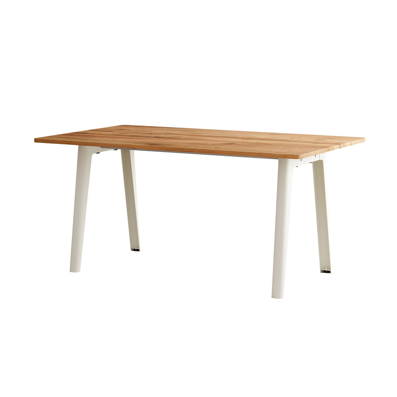 TipToe - NEW MODERN Altholz Esstisch | 95 x 160 cm / creme weiß