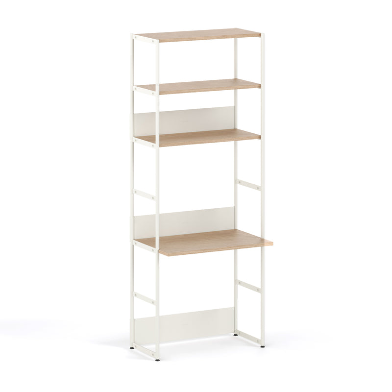 TipToe - Unit Schreibtischsystem | ohne Tür und Schublade / H 215 x 84 cm / creme weiß