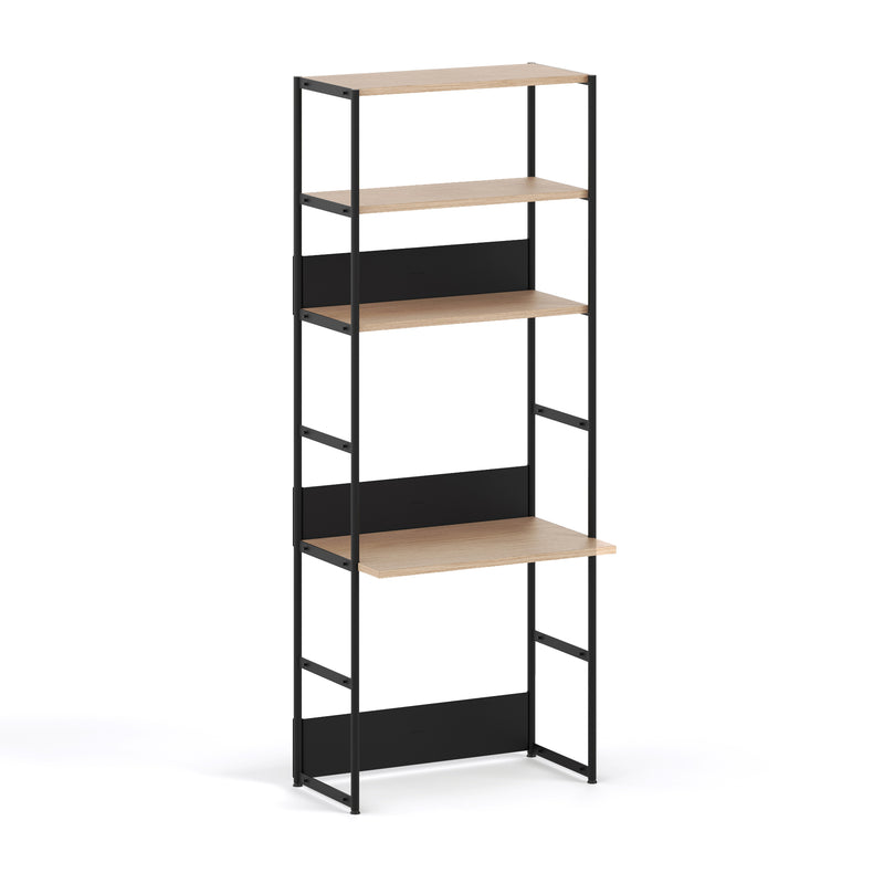 TipToe - Unit Schreibtischsystem | ohne Tür und Schublade / H 215 x 84 cm / graphitschwarz
