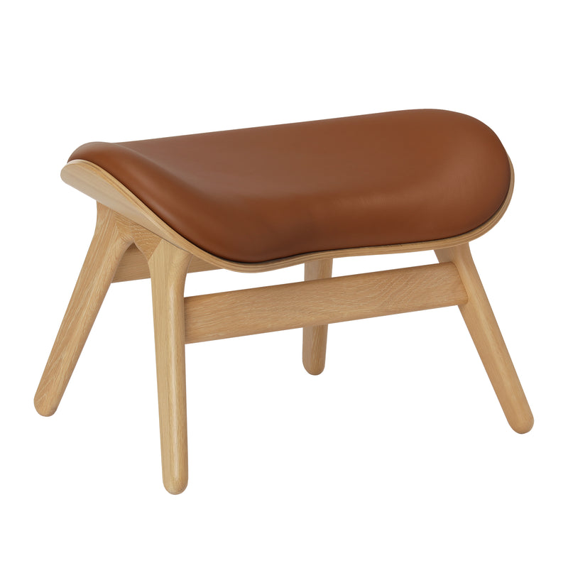 Umage - A Conversation Piece Ottoman | Eiche natur / Lederoptik Cognac