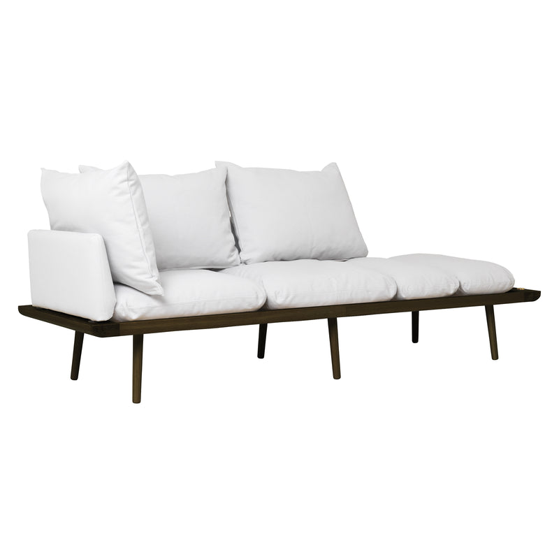 Umage - Lounge Around 3-Sitzer Sofa | sterling / Eiche dunkel