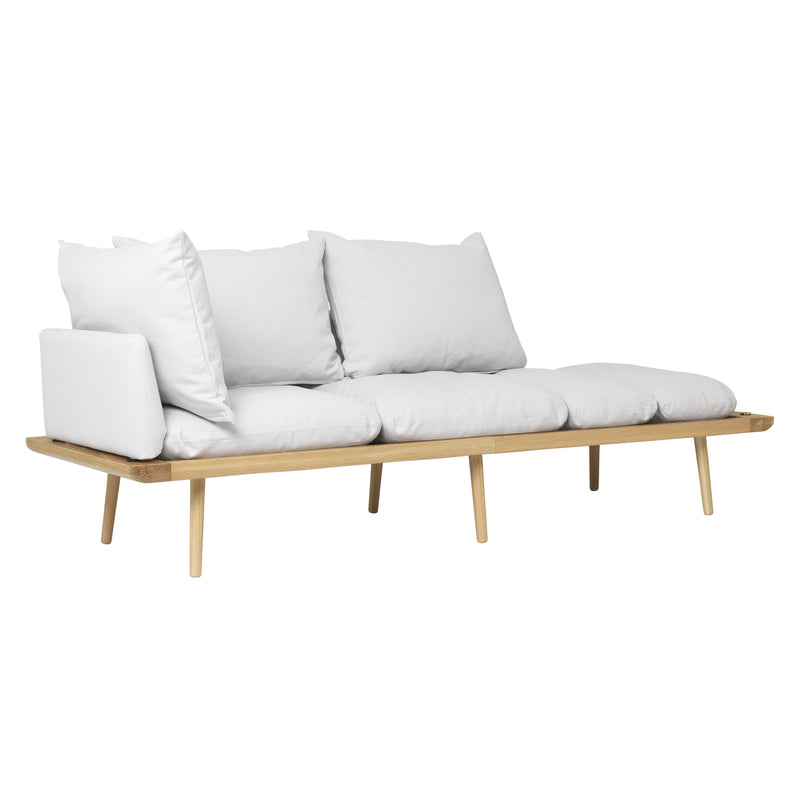 Umage - Lounge Around 3-Sitzer Sofa | sterling / Eiche