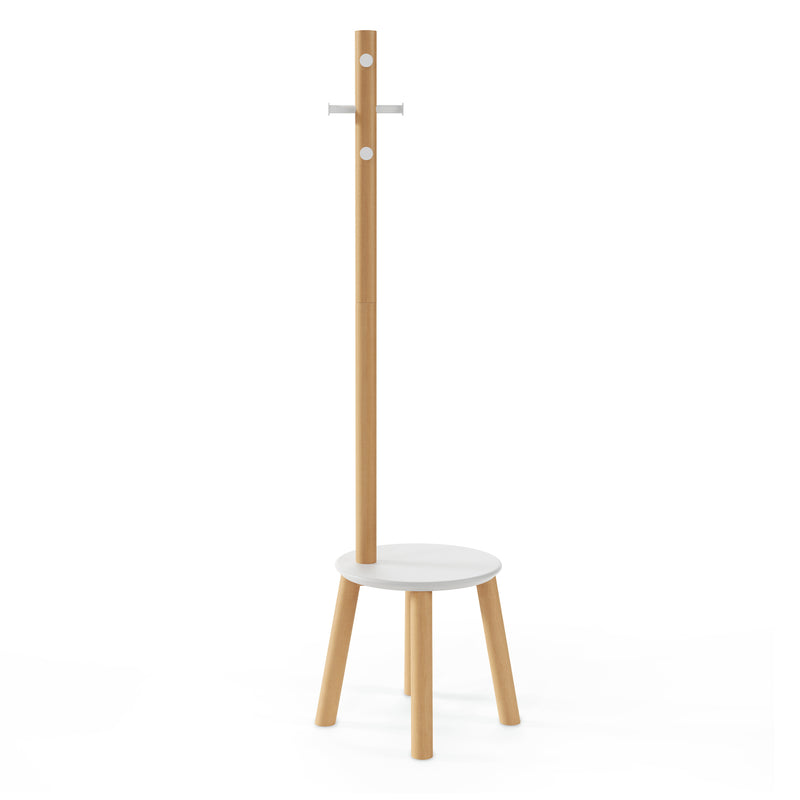 Umbra - Pillar Hocker / Garderobenständer | weiß/natur