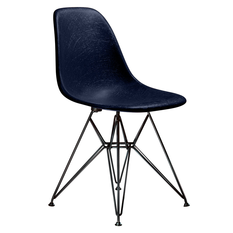 Vitra - Eames Fiberglass Side Chair DSR | Navy Blue / basic dark pulverbeschichtet