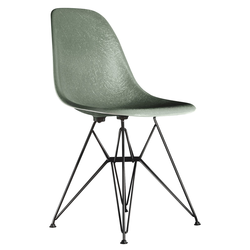Vitra - Eames Fiberglass Side Chair DSR | Sea Foam Green / basic dark pulverbeschichtet