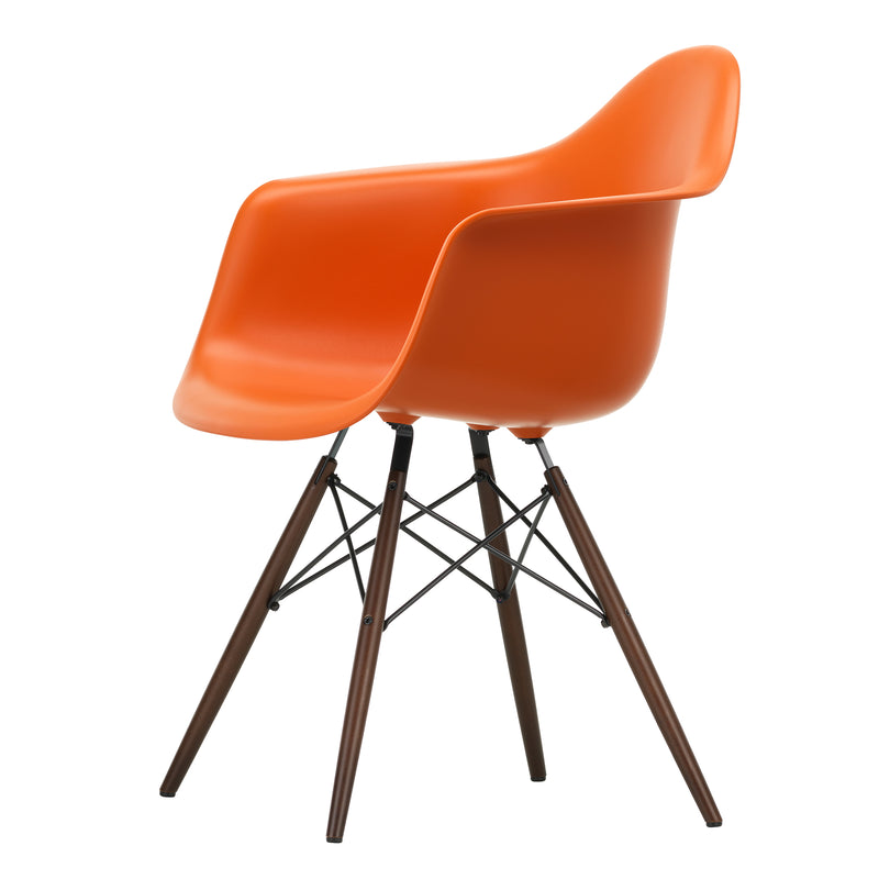 Vitra - Eames Plastic Armchair DAW RE | rostorange RE / Ahorn dunkel