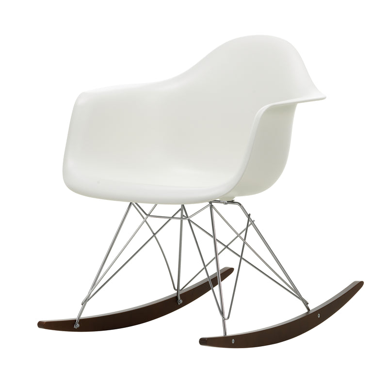 Vitra - Eames Plastic Armchair RAR | Kufen Ahorn dunkel / weiß / verchromt