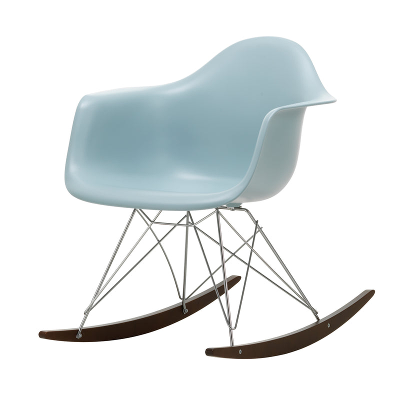 Vitra - Eames Plastic Armchair RAR | Kufen Ahorn dunkel / eisgrau RE / verchromt