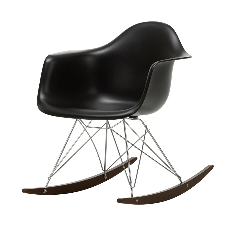 Vitra - Eames Plastic Armchair RAR | Kufen Ahorn dunkel / tiefschwarz RE / verchromt