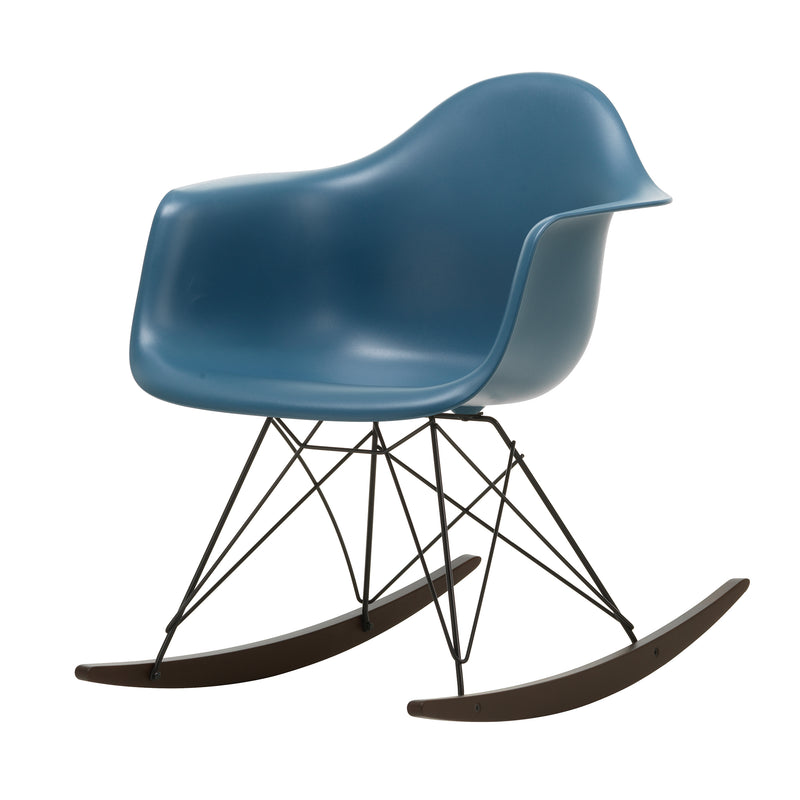 Vitra - Eames Plastic Armchair RAR | Kufen Ahorn dunkel / meerblau RE / basic dark