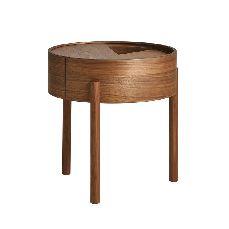 Woud - Arc Tisch | Ø 42 cm / Walnuss lackiert