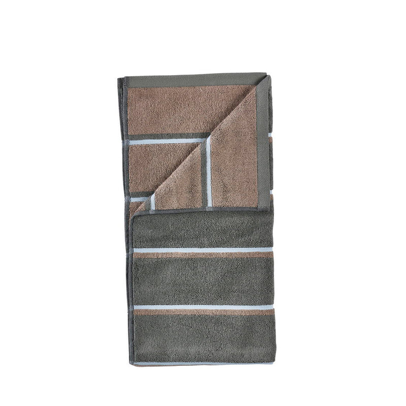Zone Denmark - Badehandtuch Sauna | Olive Green/Taupe/Blue Fog