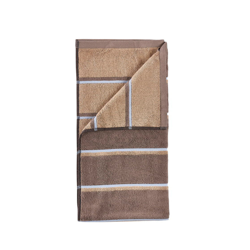 Zone Denmark - Badehandtuch Sauna | Taupe/Camel/Sky Blue