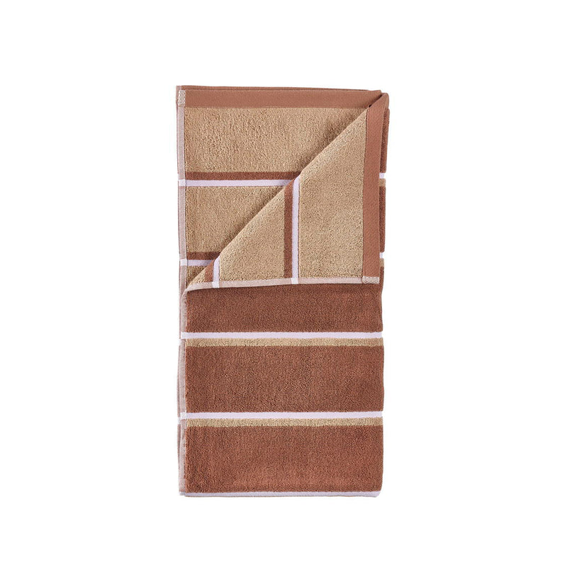 Zone Denmark - Badehandtuch Sauna | Terracotta/Camel/Lupine