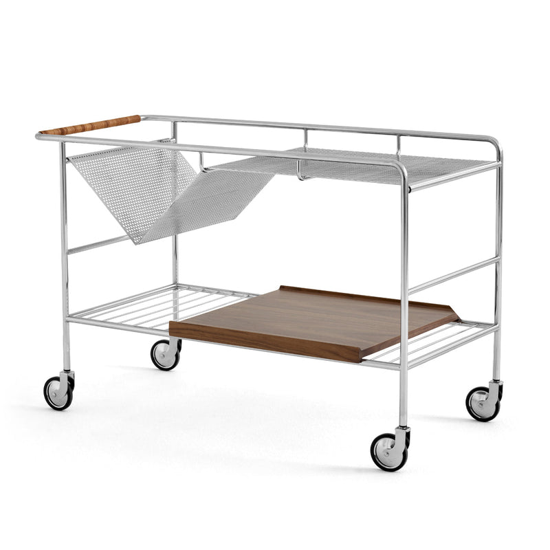 &Tradition - Alima NDS1 Servierwagen | Chrom / Walnuss
