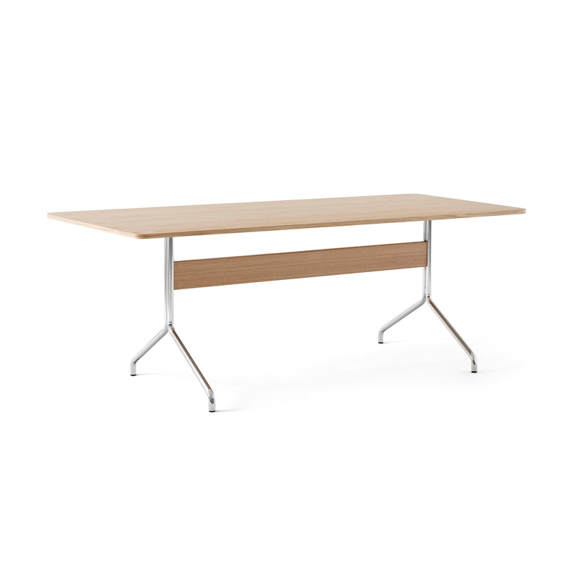 &Tradition - Pavilion Dining Esstisch | 200 x 90 cm / Eiche / verchromt
