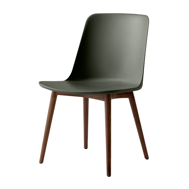 &Tradition - Rely Side Chair HW71 | bronze grün / Walnuss