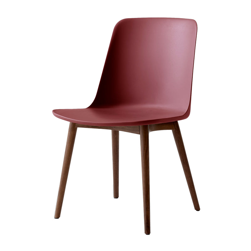 &Tradition - Rely Side Chair HW71 | rotbraun / Walnuss