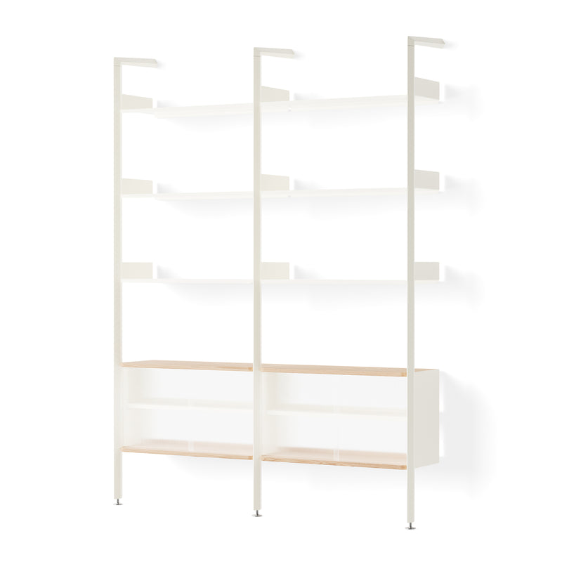 &Tradition - Rombe Konfiguration E Regal | Regalböden Stahl, pulverbeschichtet / Alabaster