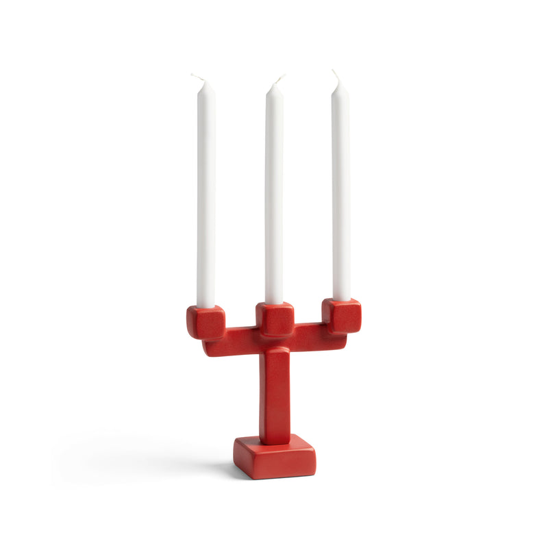 &klevering - Chunk Kerzenhalter | rot