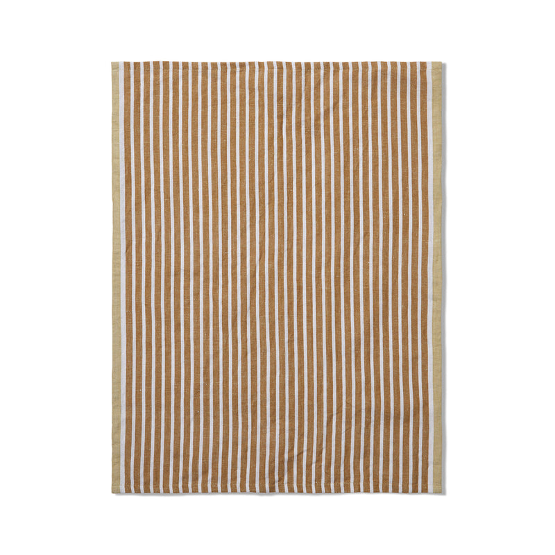 Ferm Living - Hale Geschirrtuch | goldbraun/silberner Farn