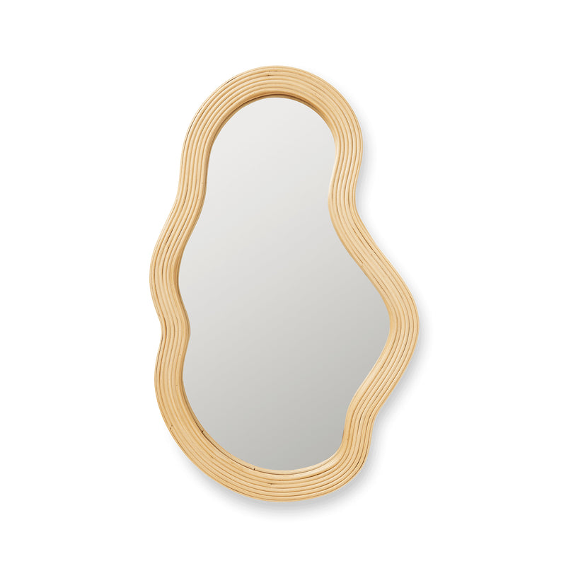 Ferm Living - Pond Spiegel | 40 x 72,5 cm / Rattan natur