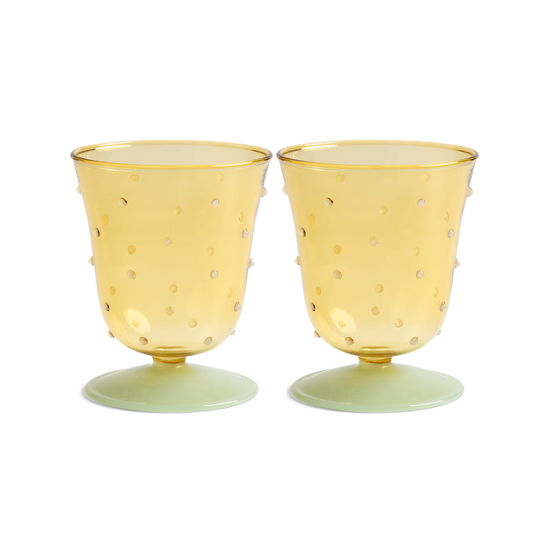 &klevering - Dot Trinkglas | gelb