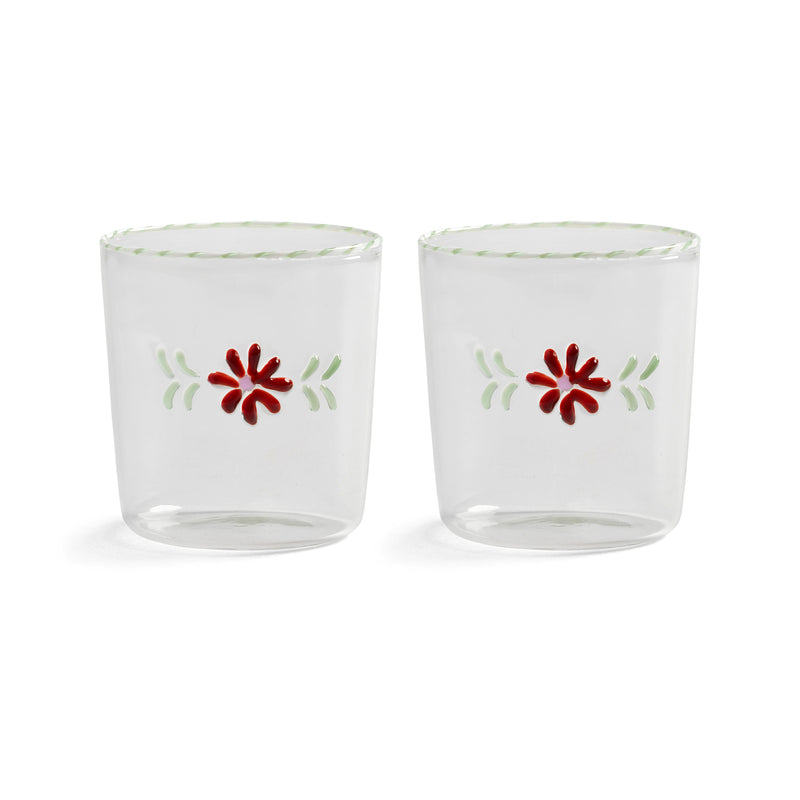 &klevering - Flora Trinkglas | rot