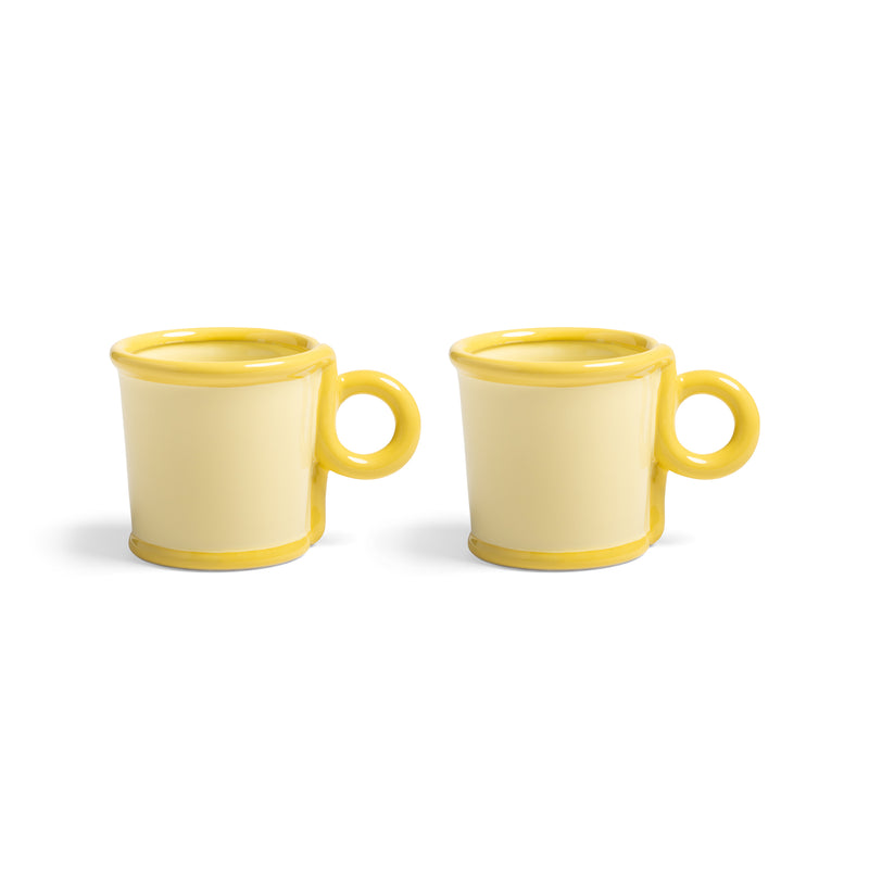 &klevering - Loop Becher mit Henkel 300 ml | gelb