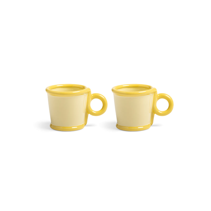 &klevering - Loop Becher mit Henkel 100 ml | grün