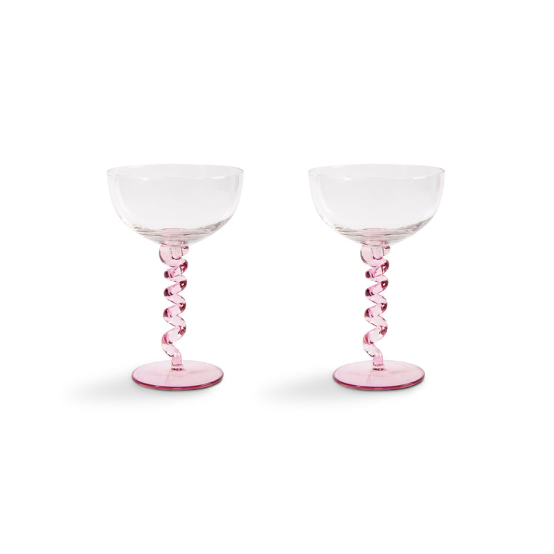 &klevering - Coupe Spiral Champagnerglas | pink