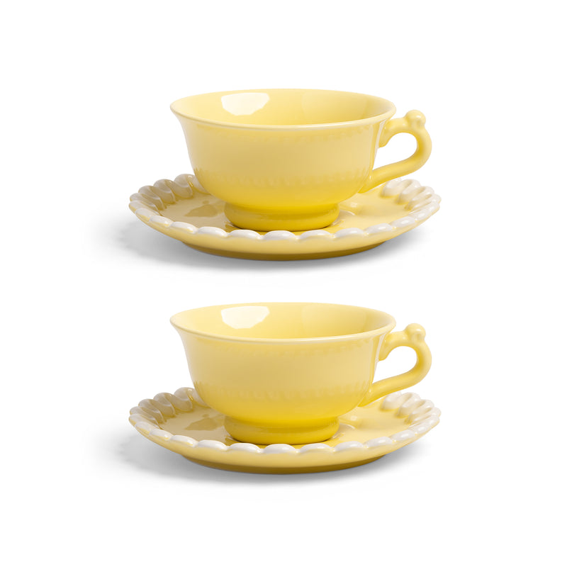 &klevering - Whip Tasse mit Untertasse | gelb