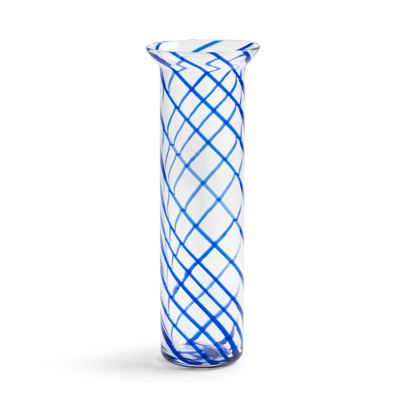 &klevering - Yogu Vase | 42 x Ø 11 cm / spiral blue